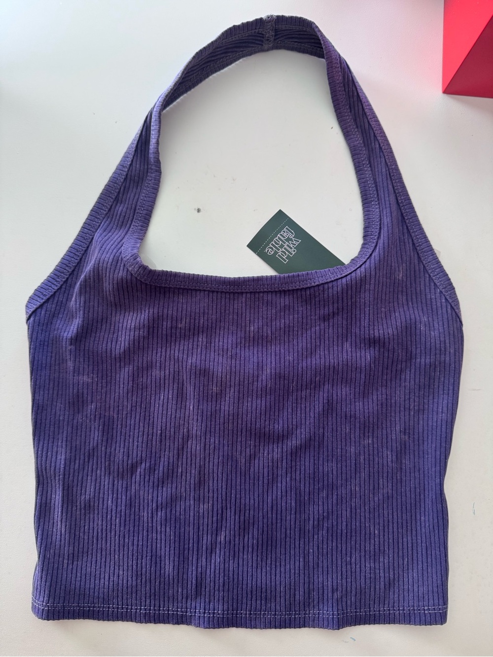 Wild Fable Purple Ribbed Halter Tank Top XS